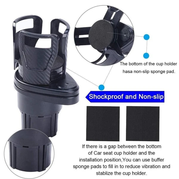 2 in 1 Multifunctional Car Drink Cup Holder Organizer (CLS-2391092)