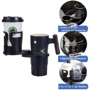 2 in 1 Multifunctional Car Drink Cup Holder Organizer (CLS-2391092)