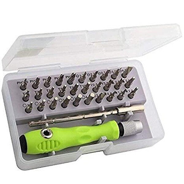 32 In 1 Mini Screwdriver Set with Magnetic Flexible Extension Rod for Home Appliance; Laptop; Mobile; Computer Repairing Preparations (CLS-2379998)