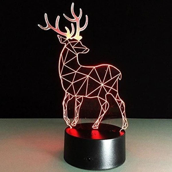 3D Illusion Deer Led Lamp (CS-2391565)
