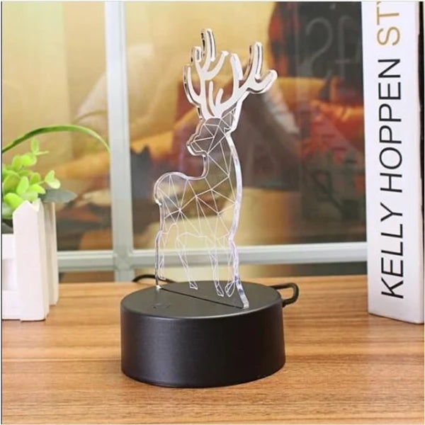 3D Illusion Deer Led Lamp (CS-2391565)