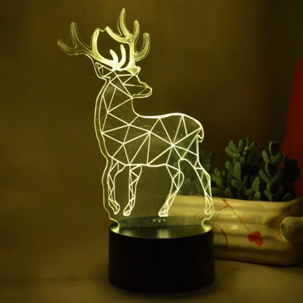 3D Illusion Deer Led Lamp (CS-2391565)