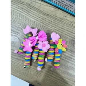 Girl Curly Bands Ponytail Holder Colorful Elastic Spiral Hair Bands for kids (10pcs)