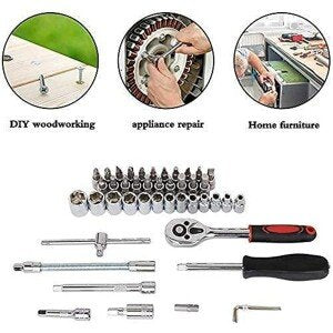 46 in 1 Pcs Tool Kit & Socket and Screwdriver Set Car Repair Tool Set Hand Kit (CLS-2379997)