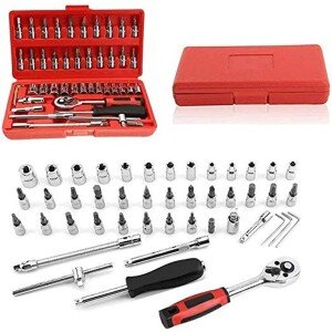 46 in 1 Pcs Tool Kit & Socket and Screwdriver Set Car Repair Tool Set Hand Kit (CLS-2379997)