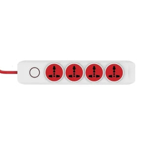 4X1 Power Strip (With 4-Outlet International Sockets, Master Switch, Indicator And 2M Power Cord (CLS-2391065)