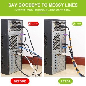 50 Pcs Cable Ties with 1M Cable Ties Reusable, Cable Management Straps (CLS-234881102)