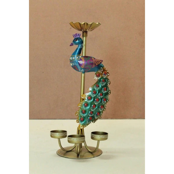 Crafted Peacock Tealight Holder