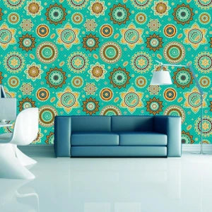 WallDaddy Self Adhesive Wallpaper For Wall (300×40)Cm Wall Sticker |Design CreativeGreen