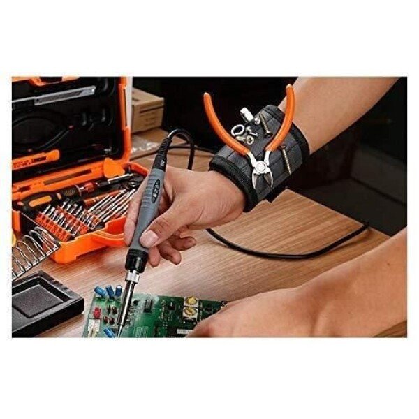 Magnetic Wrist Band for Holding Small Metal Accessories & Tools