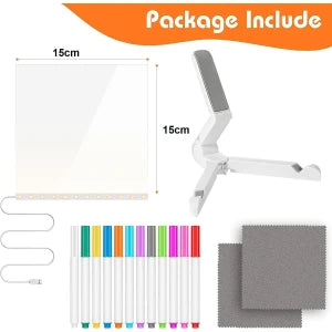 3D Acrylic Writing Board with Pen & Light