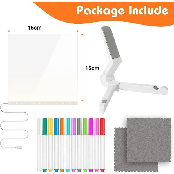 3D Acrylic Writing Board with Pen & Light