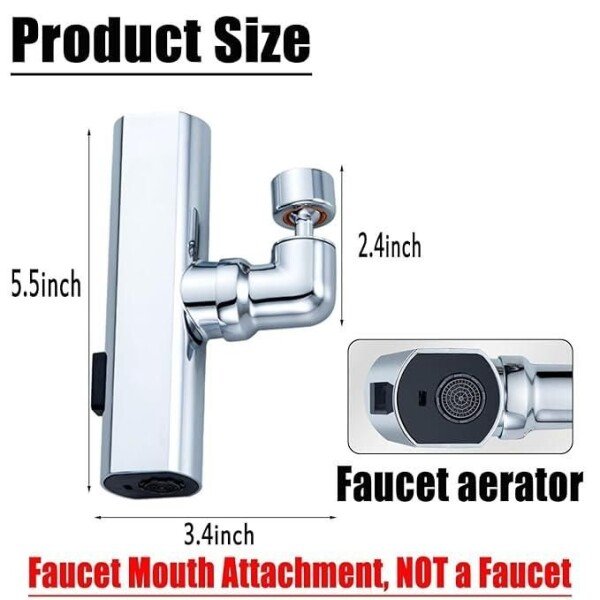 3 in 1 360° Waterfall Kitchen Faucet, Touch Faucet, Extender for Kitchen Sink