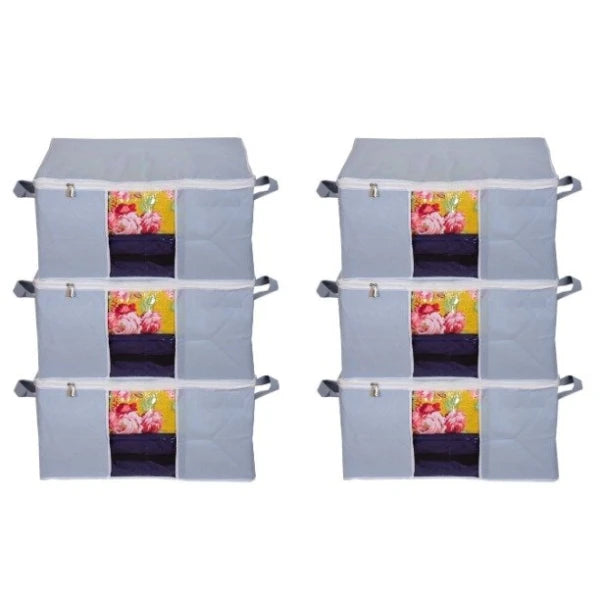 6 Grid Fridge Storage Boxes Containers