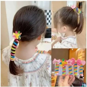 Girl Curly Bands Ponytail Holder Colorful Elastic Spiral Hair Bands for kids (10pcs)