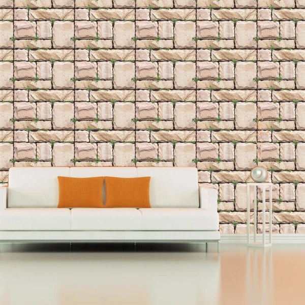 WallDaddy Self Adhesive Wallpaper For Wall (300×40)Cm Wall Sticker |Design BigStoneGrass