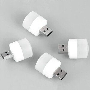 USB Plug and Play Light USB LED Light for Car Bulb, Indoor, Outdoor, Reading, Sleep 4pcs Led Light (White) ( Pack of 10 )