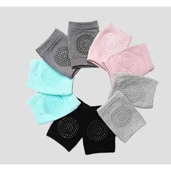 2 Pair Baby Crawling Elbow pad Baby Leg Warmer Baby Kneecap (Multi Color)
