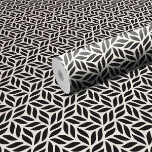 WallDaddy Self Adhesive Wallpaper For Wall (300×40)Cm Wall Sticker |Design Black&WhiteLeaf