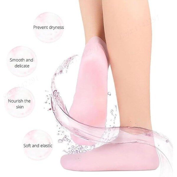 Silicone Gel Heel Socks Anti Slip For Dry Cracked Feet