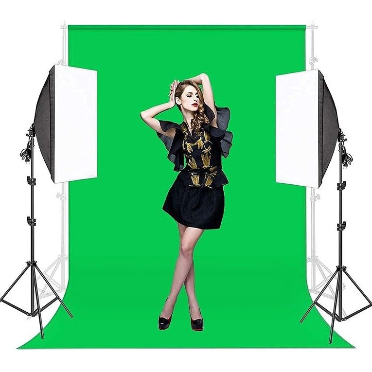 8 x 10 ft Green Screen Backdrop Background for Photography Video Studio (Stand NOT Included) (CLS-2391074)