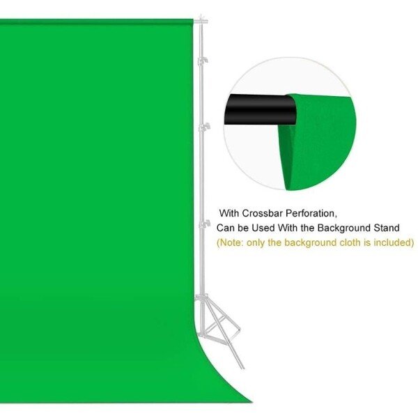 8 x 10 ft Green Screen Backdrop Background for Photography Video Studio (Stand NOT Included) (CLS-2391074)