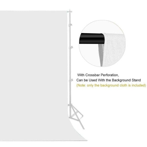 8 x 10 ft White Screen Backdrop Background for Photography Video Studio (Stand NOT Included) (CLS-2391075)
