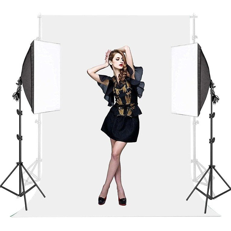 8 x 10 ft White Screen Backdrop Background for Photography Video Studio (Stand NOT Included) (CLS-2391075)