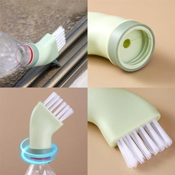 Multi-use Cleaning Brush Can Be Connected to Mineral Water Bottle (Pack of 2)