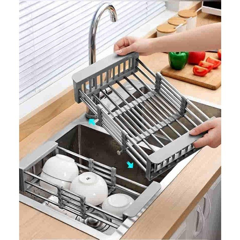 Adjustable Dish Drainer Basket for Kitchen Stainless Steel Dish Drainer Fruits (CLS-2384989)