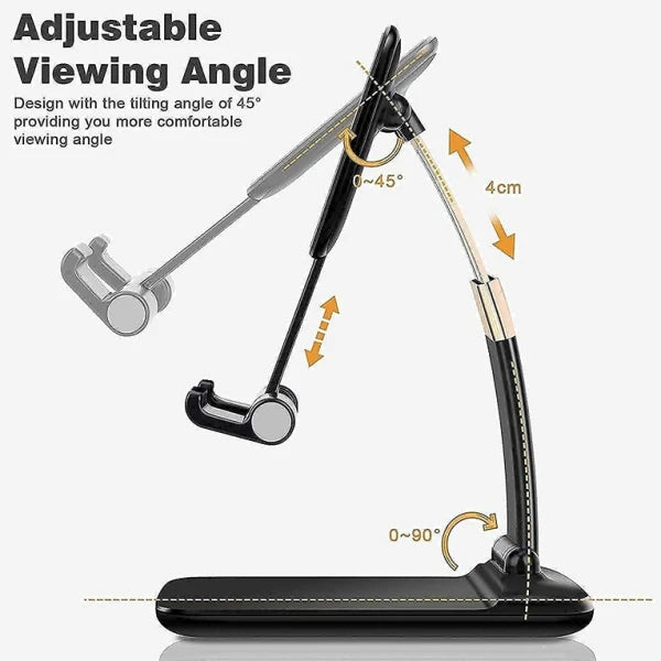 Adjustable & Foldable Mobile Stand, Metal Stand Holder For Mobile Phone And Tablet (Up To 10 Inch) (CLS-2391360)