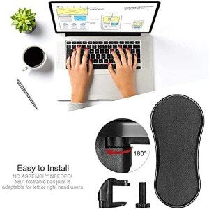 Attachable Computer Arm Rest Table Support Stand Chair Extender for Home Office-1pcs (CLS-2388677)