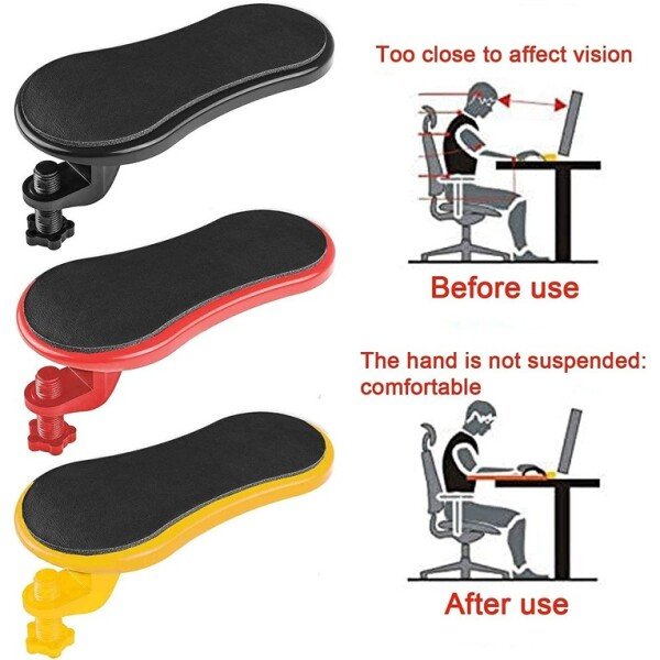 Attachable Computer Arm Rest Table Support Stand Chair Extender for Home Office-1pcs (CLS-2388677)