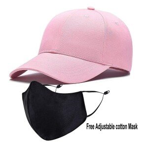 Plain Cotton Baseball Cap – Black (KK-2353293)