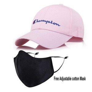 Unisex Plain R Printed Cotton Cap – Red (KK-2217169)