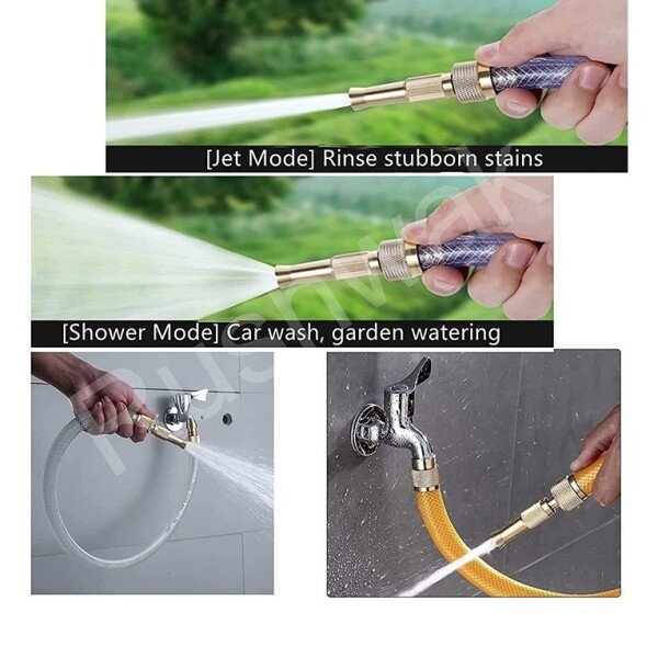 Brass Nozzle Water Spray Gun 1/2” Twist Water Jet High Pressure Nozzle Water Spray Gun (CLS-2389392)