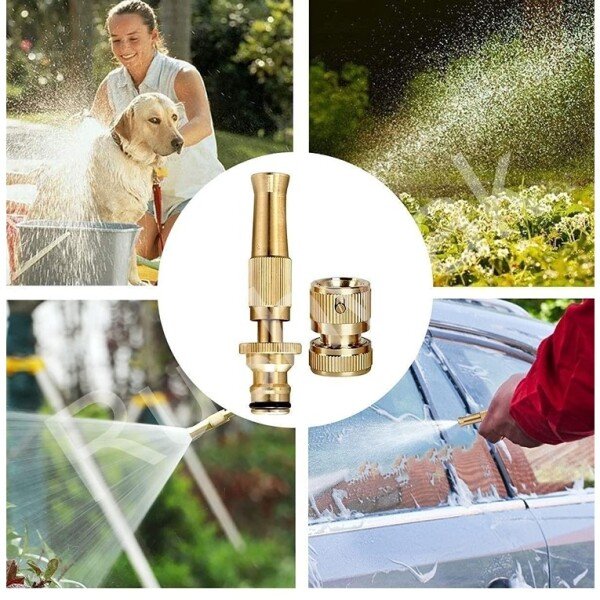 Brass Nozzle Water Spray Gun 1/2” Twist Water Jet High Pressure Nozzle Water Spray Gun (CLS-2389392)