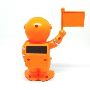 Car Dashboard Solar Space Astronaut Robot Figures with Raising Indian Flag (CLS-2386259)