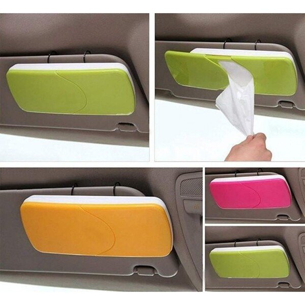 Car Tissue Holder-Shading Board Car Tissue Box Hanging Pumping Paper Napkin Holder with Clip (CLS-1997882)