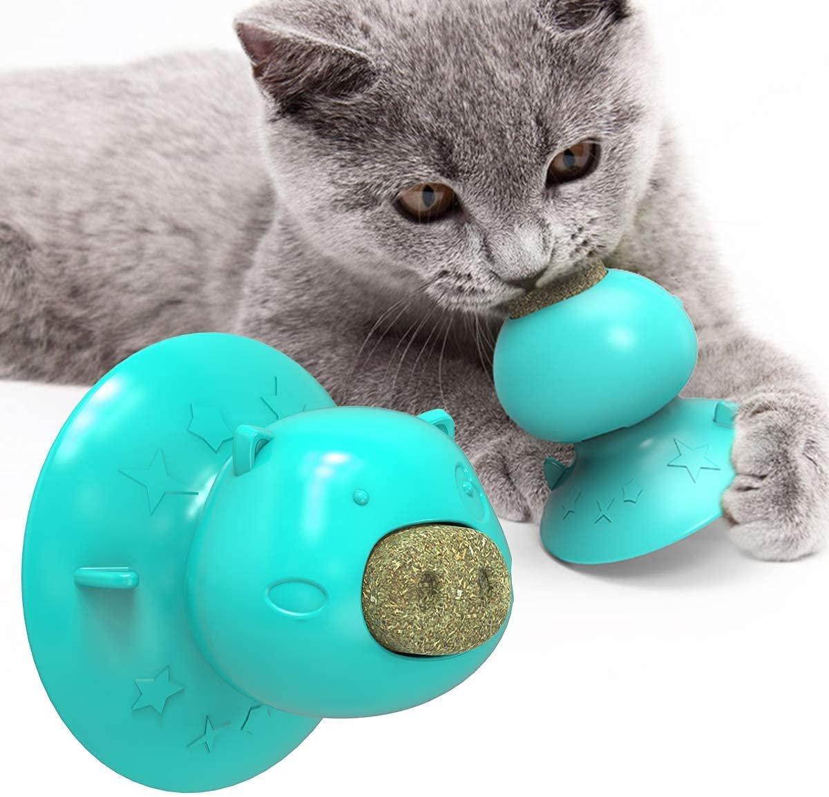 Catnip Ball – Enchanting Interactive Cat Lick Toy with Treat, Suction Cup Base, and Teeth Cleaning Function (CLS-60323827)