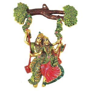 PolyResin Radha Krishna Statue Smoke Fountain (CS2357781)