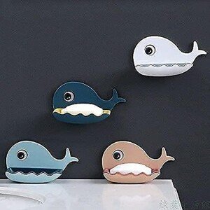 Fish-Shape Self Draining Soap Dish Holder (Pack of 2) (CLS-2389576)
