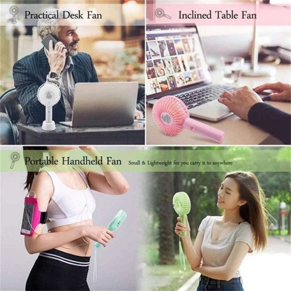 Foldable Hand Fans Battery Operated Rechargeable Handheld Mini Fan (CLS-2389581)