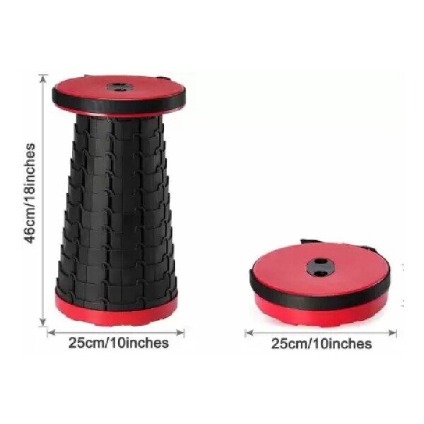 Foldable Height Adjusting Stool Space Saving Telescopic Stool for Fishing Hiking Stool, Multicolor (CLS-2305691)