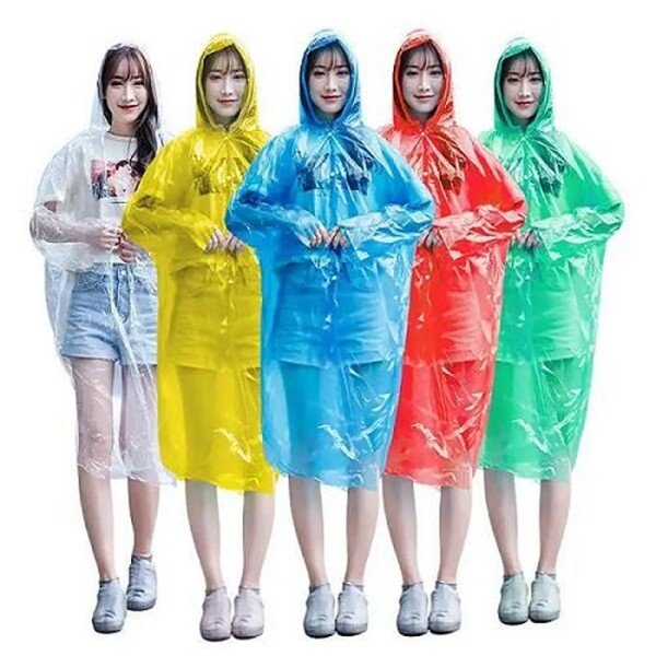 Knee -Length solid color Rain card pack of – 4 (CLS-2332463)