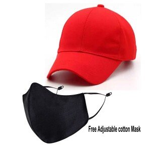 Plain Cotton Baseball Cap – Pink (KK-2353296)