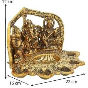 Laxmi Ganesh Saraswati Idol Oil Lamp (CS1407145)