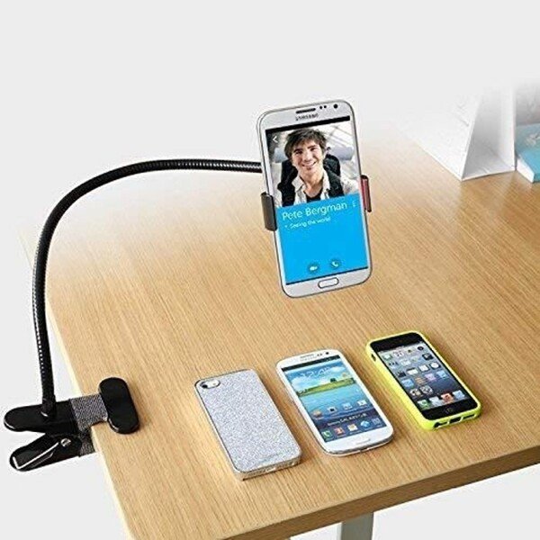 Lazy Stand Mobile Phone Mount Super Flexible Durable Strong Grip Stand 360 Degree Rotation- (Black) (CLS-2391311)