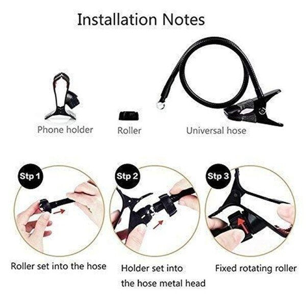 Lazy Stand Mobile Phone Mount Super Flexible Durable Strong Grip Stand 360 Degree Rotation- (Black) (CLS-2391311)