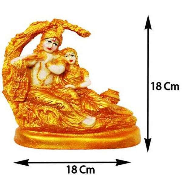 Lord Radha Krishna Idol Showpiece – 18 cm (CS-2357304)